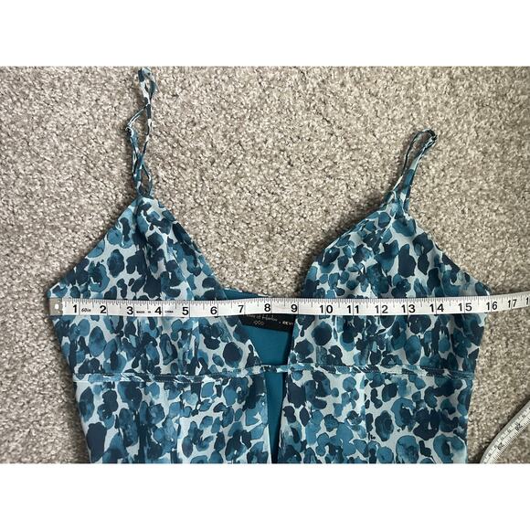 House of Harlow 1960 x Revolve Brena Dress Midi Blue Keyhole Boho Size Medium - Picture 11 of 13